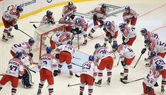 Hokejové utkání seriálu Euro Hockey Tour: R - Rusko, 11. února v Tinci. etí...