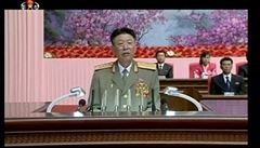 Ri Jong-kil na zábru ze severokorejské televize KRT.