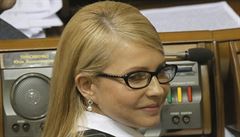 Julija Tymoenková v parlamentní síni.