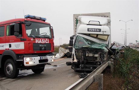 Nehoda kamionu na dálnici D1 (ilustraní foto). 