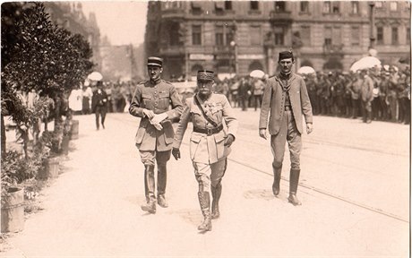 Generál Pellé v Praze v červnu 1919.