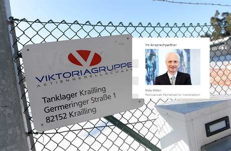 Areál v Kraillingu a insolvenční správce firmy Viktoriagruppe Mirko Möllen.
