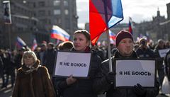 Demonstranti posílají do Kremlu vzkaz nemám strach