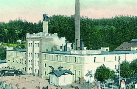 Pivovar v Jablonci nad Nisou na historické pohlednici.
