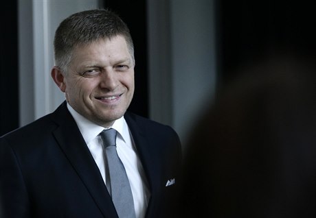 Robert Fico po televizní debat v Bratislav.