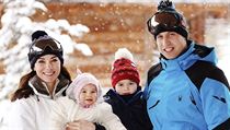 Královská rodina na zimní dovolené v Alpách