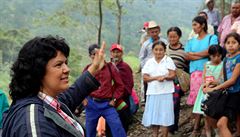 Ekologická aktivistka Berta Caceres .