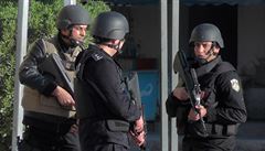 Tunití vojáci v plné polní pi potlaování ozbrojenc Islámského státu, kteí...