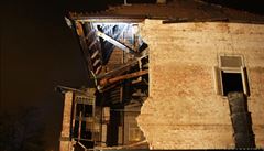 Rekonstrukce domu ve Zlíně: Hasiči část strhli, hrozí další zřícení