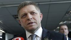 Robert Fico s novinái.