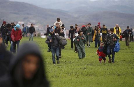 Uprchlíci u eckých hranic (Ilustraní foto)