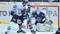 Druhé utkání čtvrtfinále play off hokejové extraligy: Bílí Tygři Liberec -...