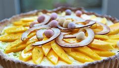 ��avnaté mango, maracuja v krému a kokos na ozdobu doplní limetková k�ra