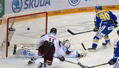 tvrtfinále play off hokejové extraligy - 2. zápas: HC Sparta Praha - PSG Zlín.
