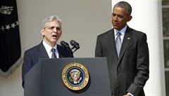 Barack Obama a jmenovaný soudce Merrick Garland.