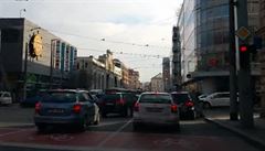 Hodinov uzaven Blanky komplikovalo dopravu v Praze