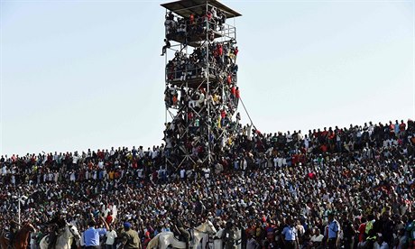 Fanouci na zápase Nigérie - Egypt