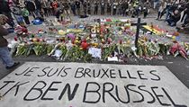 Je suis Bruxelles - Jsem Brusel. Pieta za obti ternho teroru v centru...