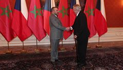 Prezident Milo Zeman se v pondlí na Praském hrad setkal s marockým králem...