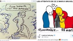 Kreslíi na sociálních sítích reagují na teror v Bruselu.