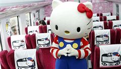 Lkadlo na turisty jmnem Hello Kitty. Rychlovlak s koikou bude jezdit v zpadnm Japonsku