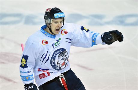Prvn utkn semifinle play off hokejov extraligy Bl Tygi Liberec - BK...