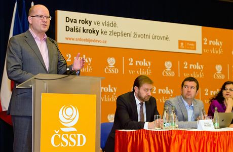 Premiér a pedseda SSD Bohuslav Sobotka na zasedání Ústedního výkonného...