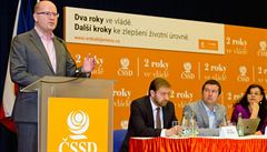 Premiér a pedseda SSD Bohuslav Sobotka na zasedání Ústedního výkonného...