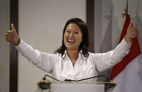 Kandidátka na prezidentku Keiko Fujimoriová.