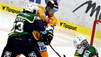 Utkání 9. kola baráže o hokejovou extraligu: HC Verva Litvínov - HC Energie...