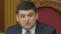 Nov ukrajinsk premir: Volodymyr Grojsman v sle Nejvy rady.