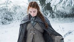 Sansa (Sophie Turnerová) prchá. Hra o trny - está série.