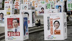 Volební kampa zaplavila ulice jihokorejských mst.