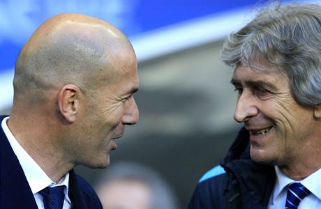Kou Realu Madrid Zinedine Zidane a manaer Manchesteru City Manuel Pellegrini.