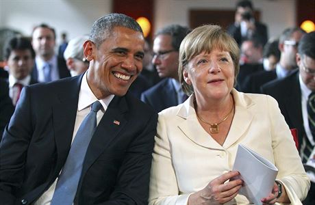 Ilustraní foto: Angela Merkelová a Barack Obama na G7.