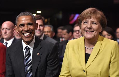 Prezident Barack Obama a nmecká kancléka Angela Merkelová