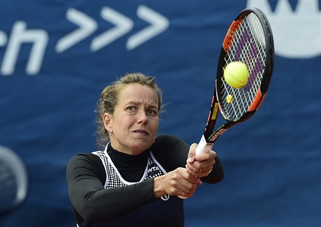 Tenisový turnaj žen Prague Open, 28. dubna v Praze. Česká tenistka Barbora...