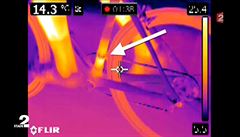 Termokamery dokáí odhalit motorky v kolech.