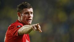 Semifinále Evropské ligy Villarreal - Liverpool (James Milner)