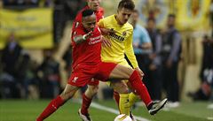 Semifinále Evropské ligy Villarreal - Liverpool (Nathaniel Clyne a Denis Suarez)
