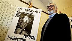Jií Bartoka pi odhalení plakátu k 51. roníku festivalu (2016)
