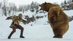 V seriálu nechybí ani souboj s medvdem, jen podstoupí Ragnarv syn Björn...