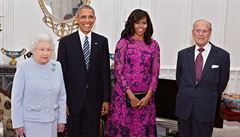Oběd s královnou a večeře s Williamem a Kate. Obama je hostem ve Windsoru