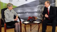 Irina Bokovová a Vladimir Putin.