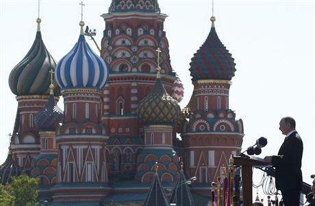 Projev Vladimira Putina na Rudém námstí v Moskv. (ilustraní foto)