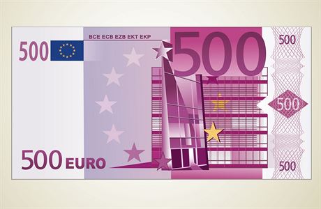 Bankovka v hodnot 500 eur.