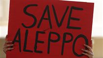„Zachraňte Aleppo“ - demonstrace za ukončení násilí v libanonském Bejrútu.