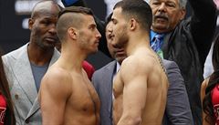 Váení k boxerskému lágru víkendu Saul Alvarez vs. Amir Khan (David Lemieux a...