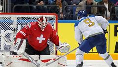MS v hokeji - skupina A - Kazachstán vs. výcarsko (rozhodující nájezd).
