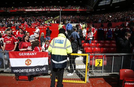 Poloprázdné hledit na stadionu Manchesteru United.